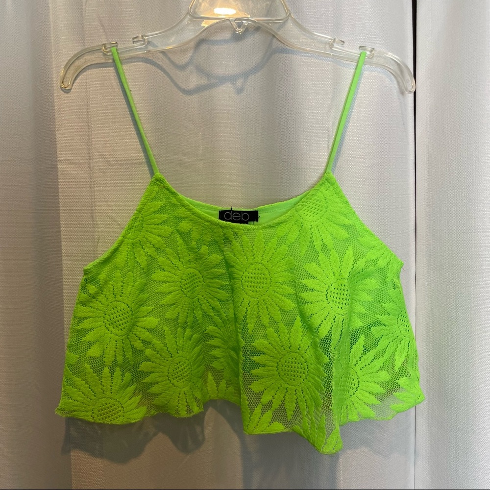 Deb Lime Green Crop Top